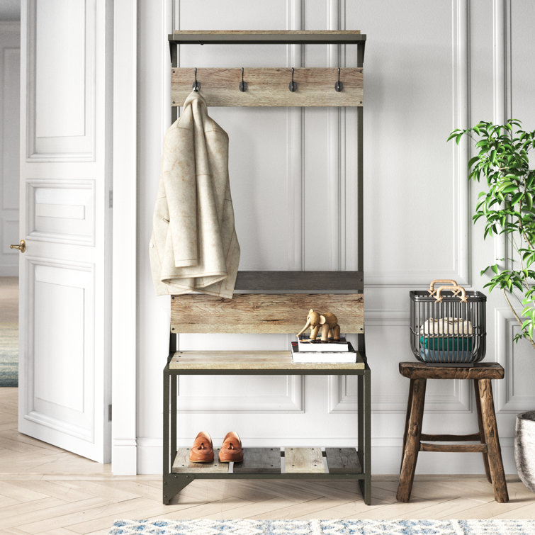 Greyleigh™ Edgerton Hall Tree with Bench and Shoe Storage & Reviews